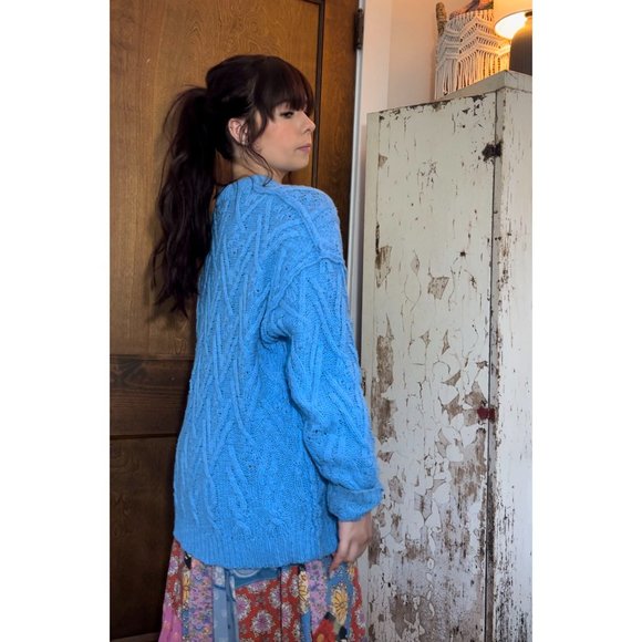 Free People Sweaters - FREE PEOPLE Isla Cable Tunic / Marine